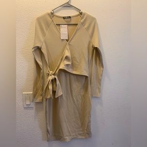 NWOT Sz S Brown Wrap Dress